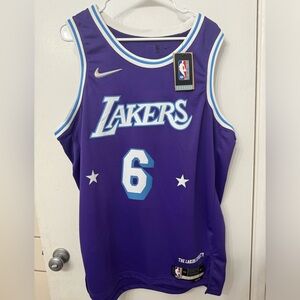Lakers #6 James City Edition Authentic Jersey.